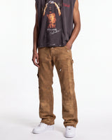 Triple Sevens Flared Denim Khaki