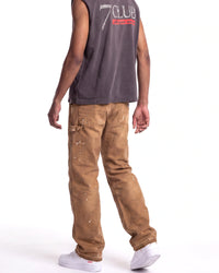 Triple Sevens Flared Denim Khaki