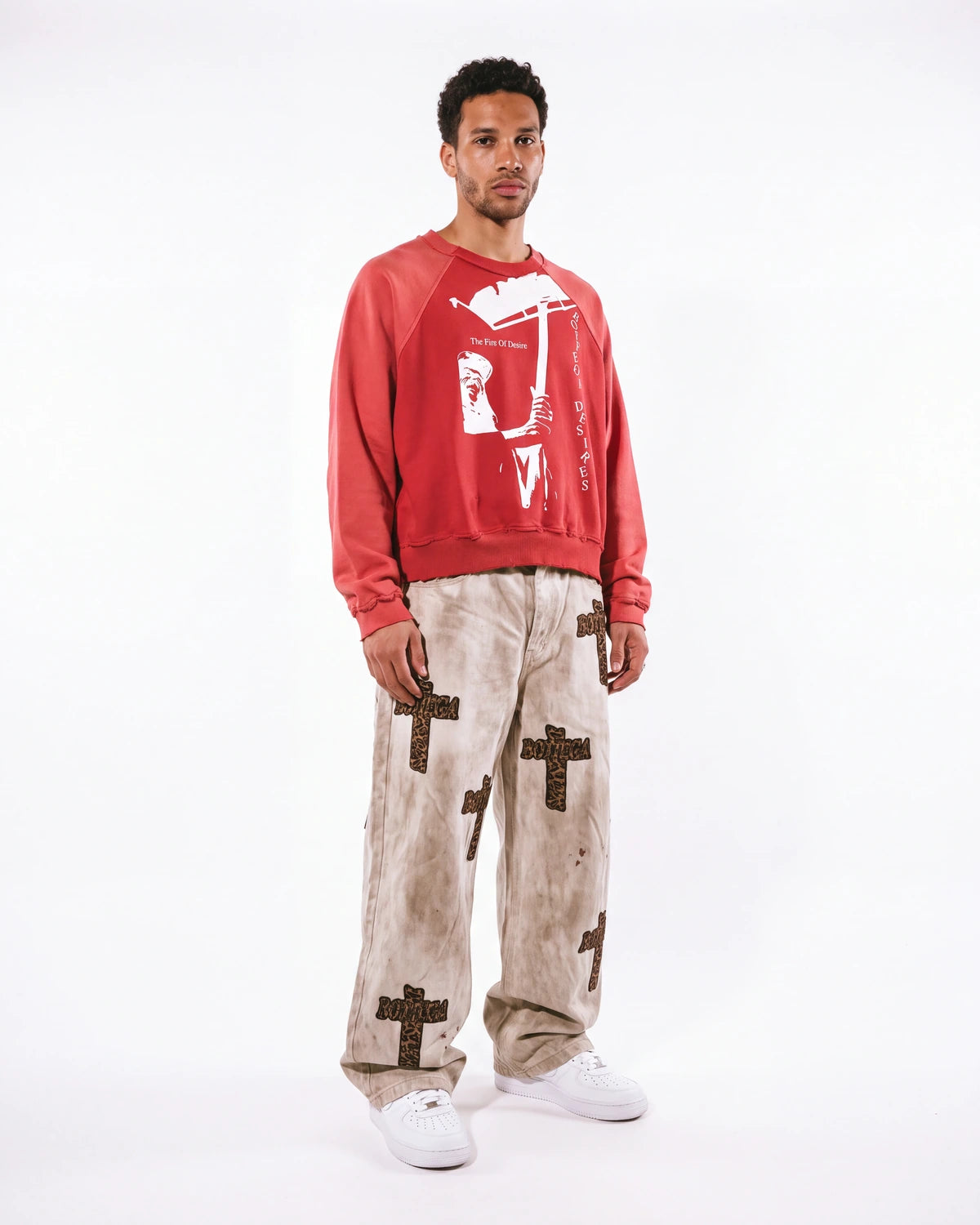 Bottega Desires Fire Of Desires Crewneck Red