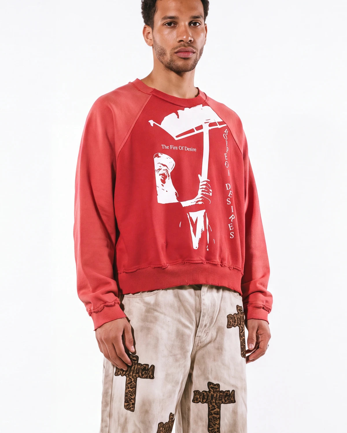 Bottega Desires Fire Of Desires Crewneck Red
