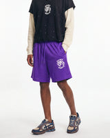 Saint Vanity Mesh Shorts Purple