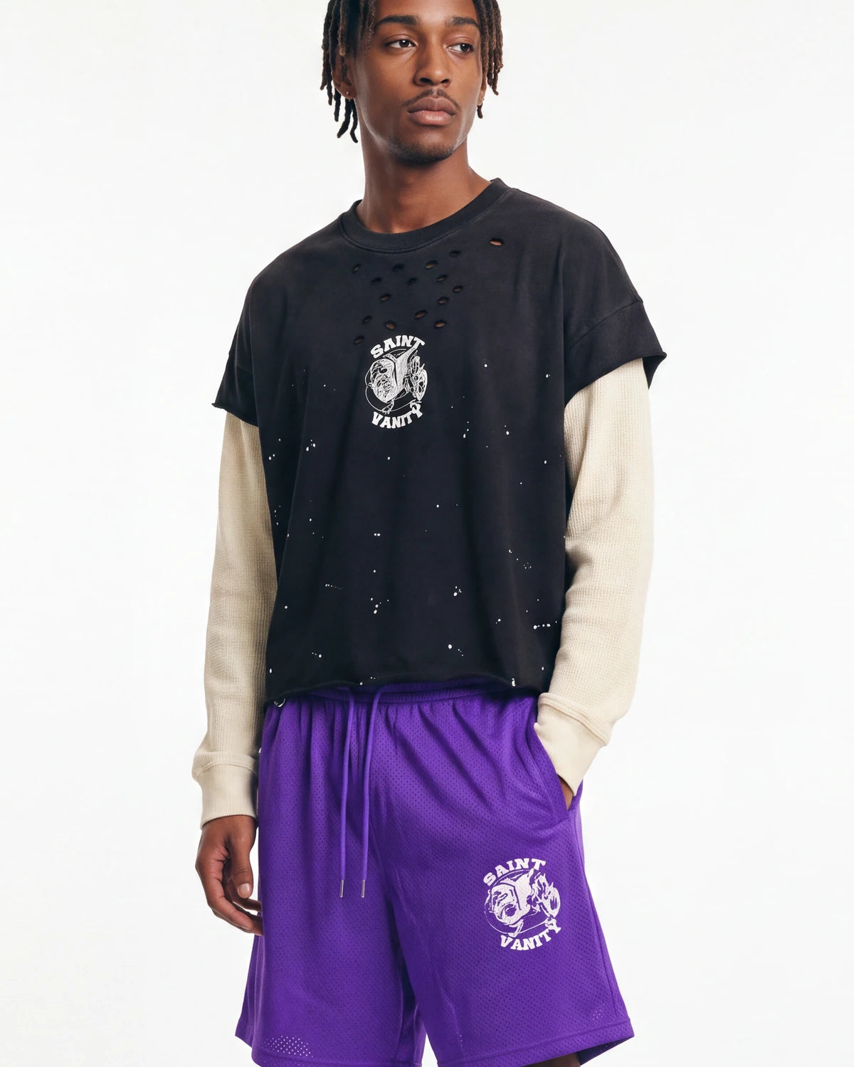 Saint Vanity Cutoff Thermal L/S Tee Black