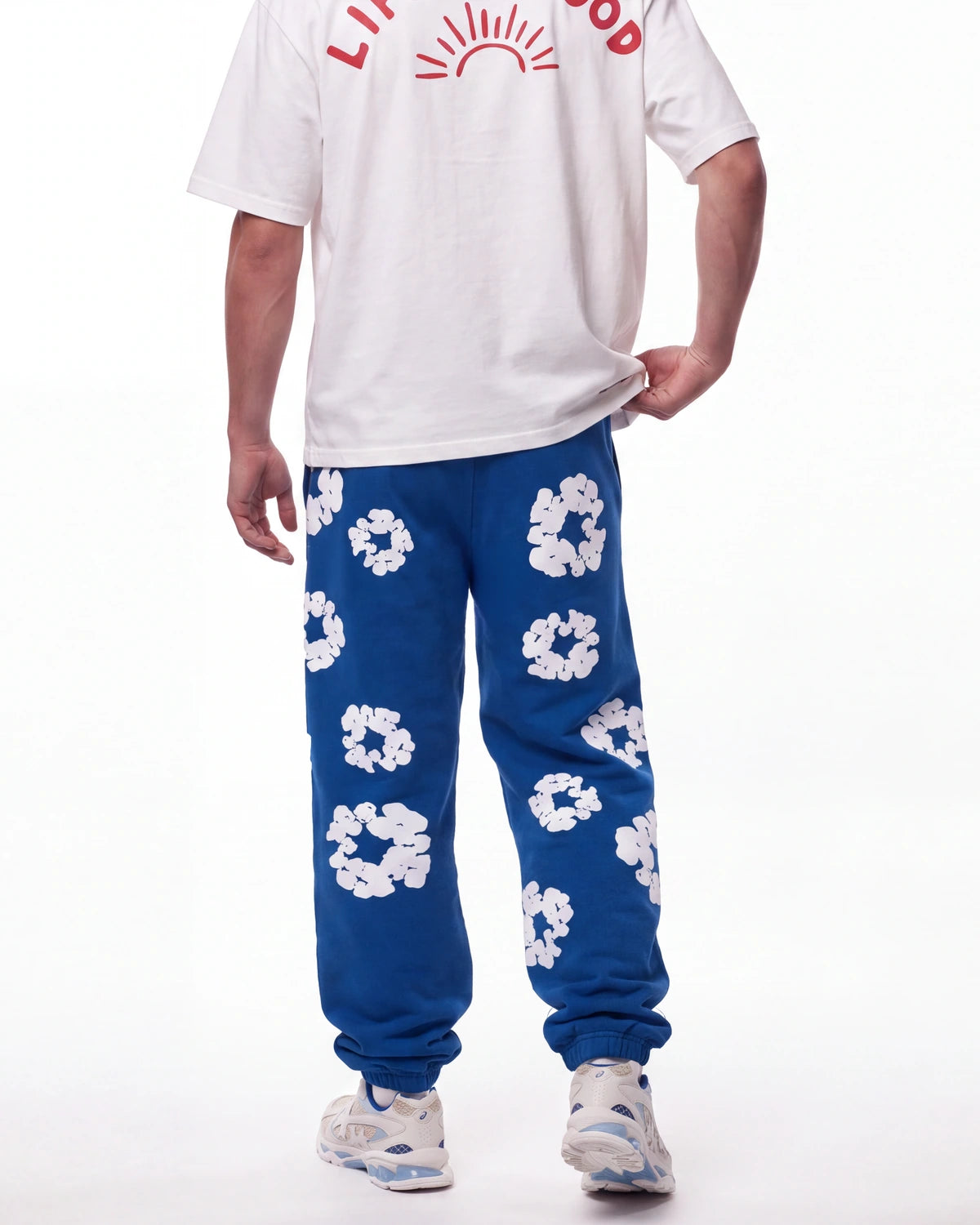 Denim Tears Blue Cotton Wreath Sweatpants