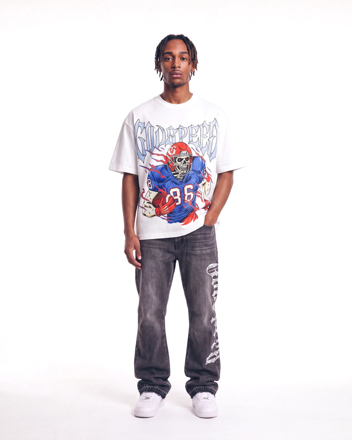 Godspeed Endzone Tee Snow White