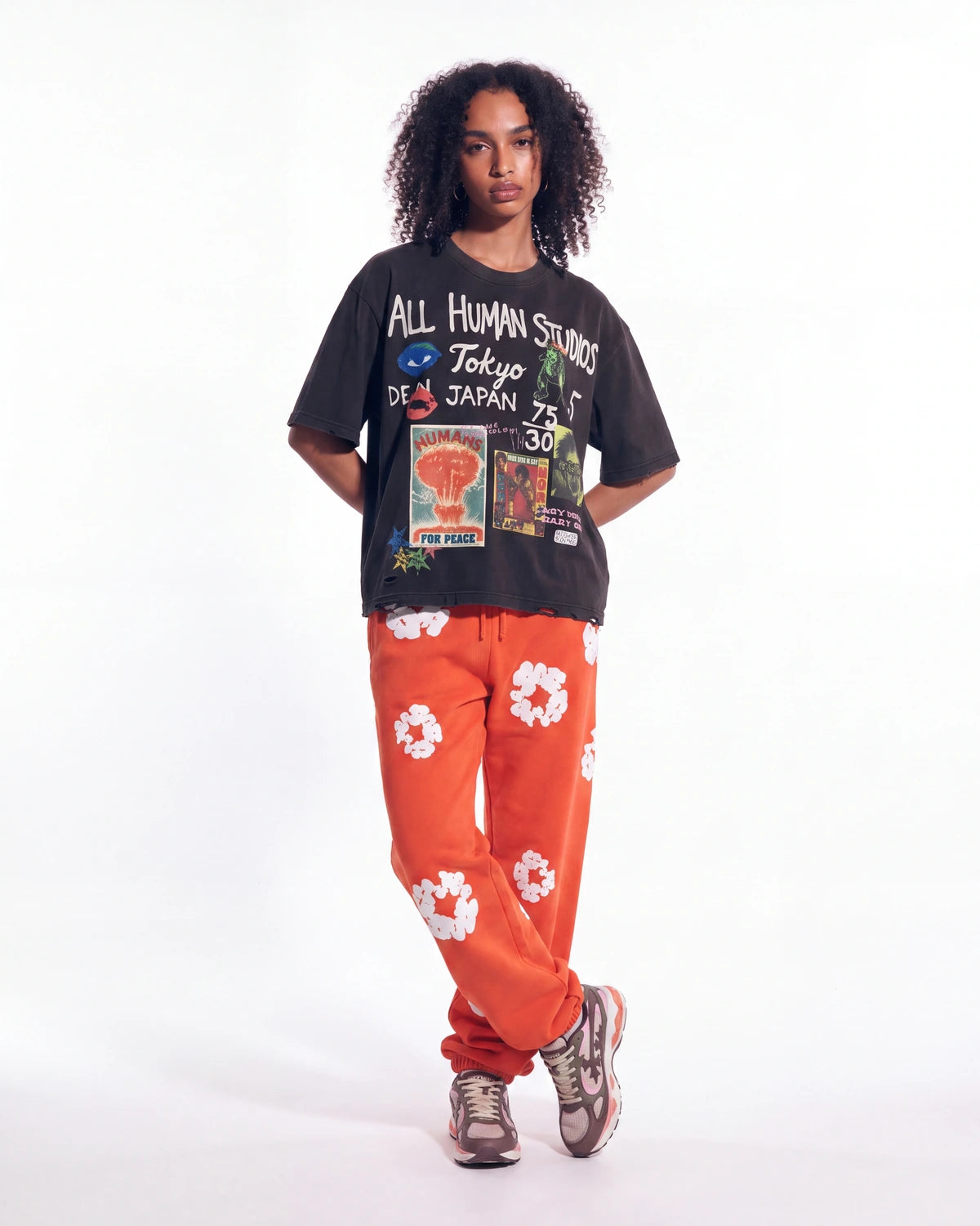 Denim Tears Cotton Wreath Sweatpants Orange