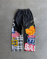 Bravest Studios Patchwork Baggy Sweatpants Black