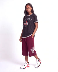 HMDD Holy Cross 3/4 Shorts Maroon
