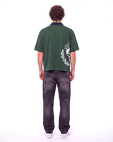 Godspeed Oversized Victor Crest Polo Green/Navy