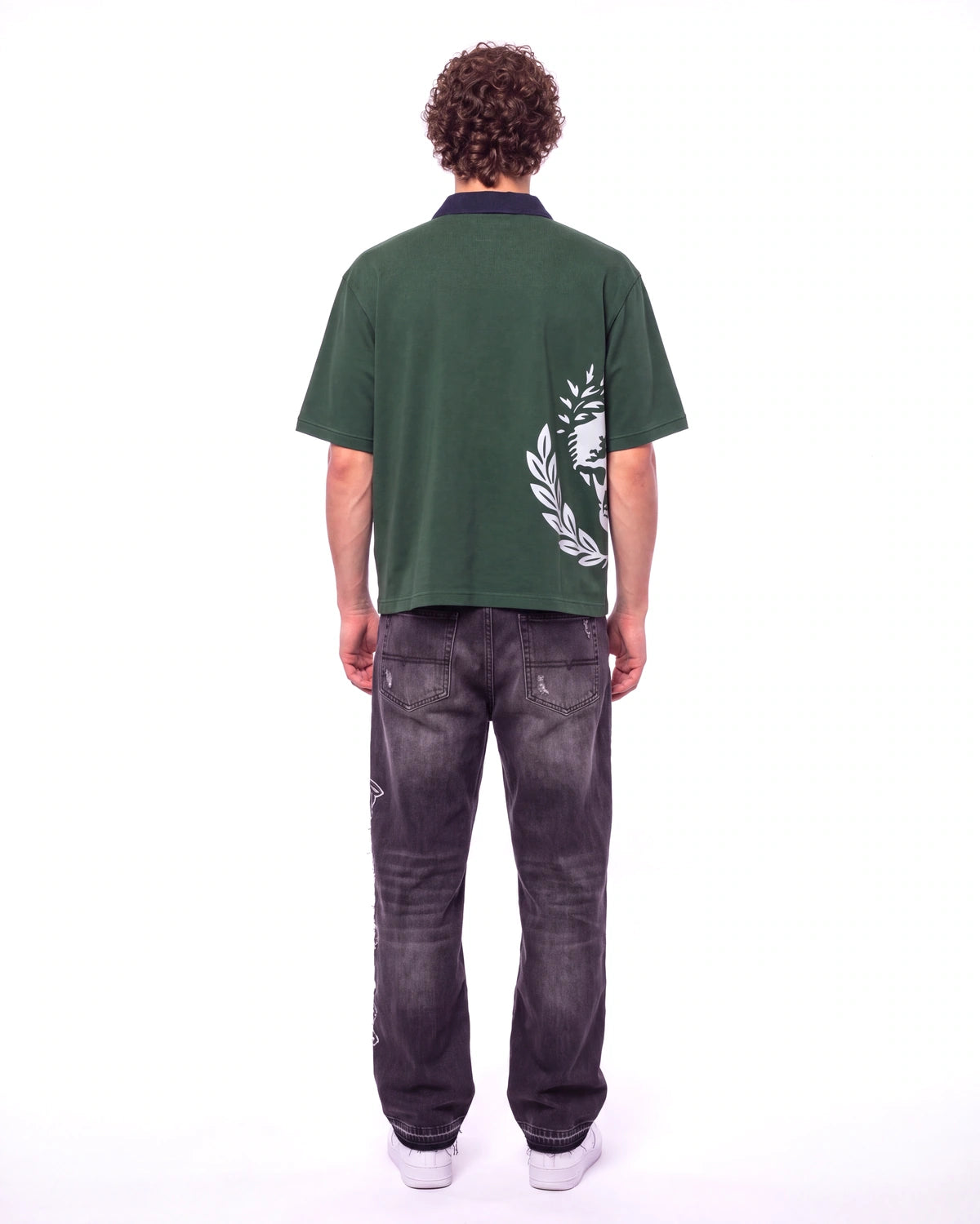 Godspeed Oversized Victor Crest Polo Green/Navy