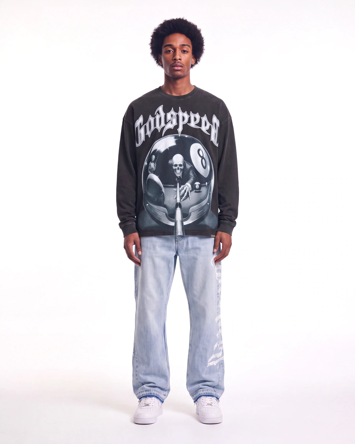 Godspeed 8Ball CP L/S Tee Black