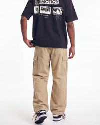 Vale Forever Creamsicle Cargo Pants cream, waist-down rear view on model showing the cargo pockets
