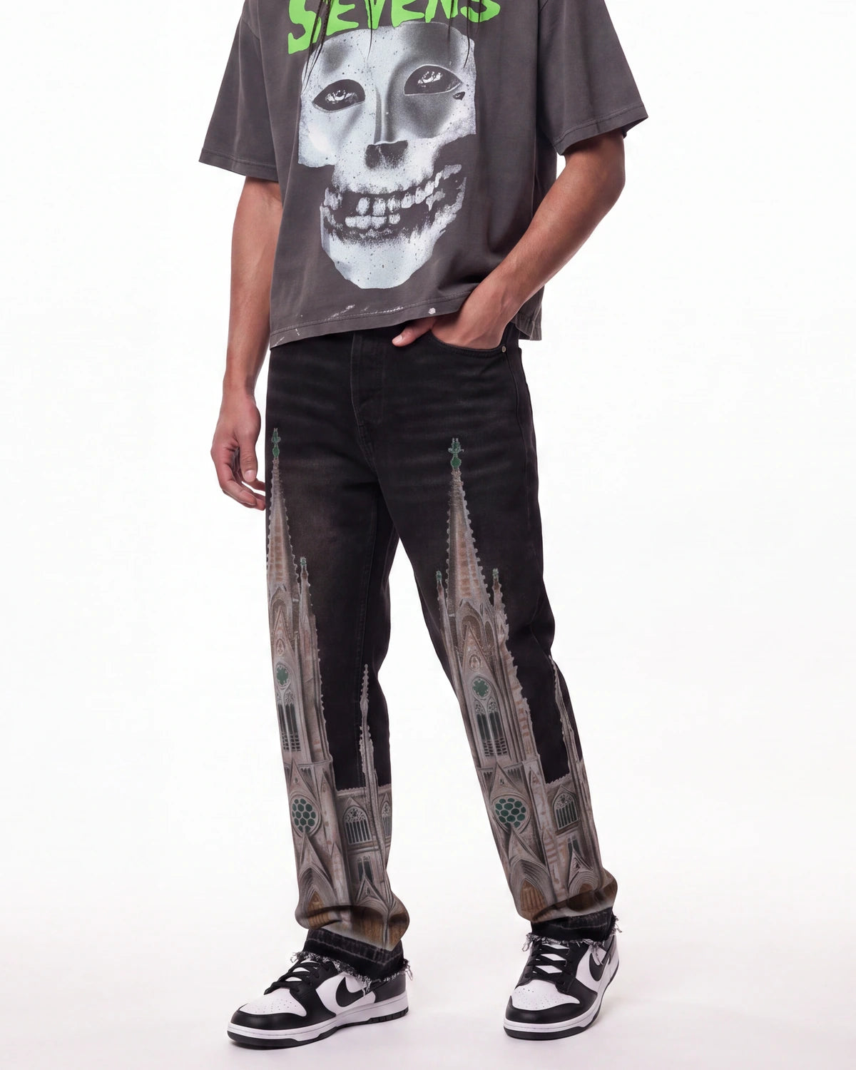 Bravest Studios Cathedral Denim Pants Black