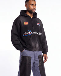 Bravest Studios Balkan Zip Up Hoodie Vintage Black