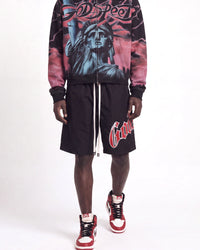 godspeed nylon shorts black/red front