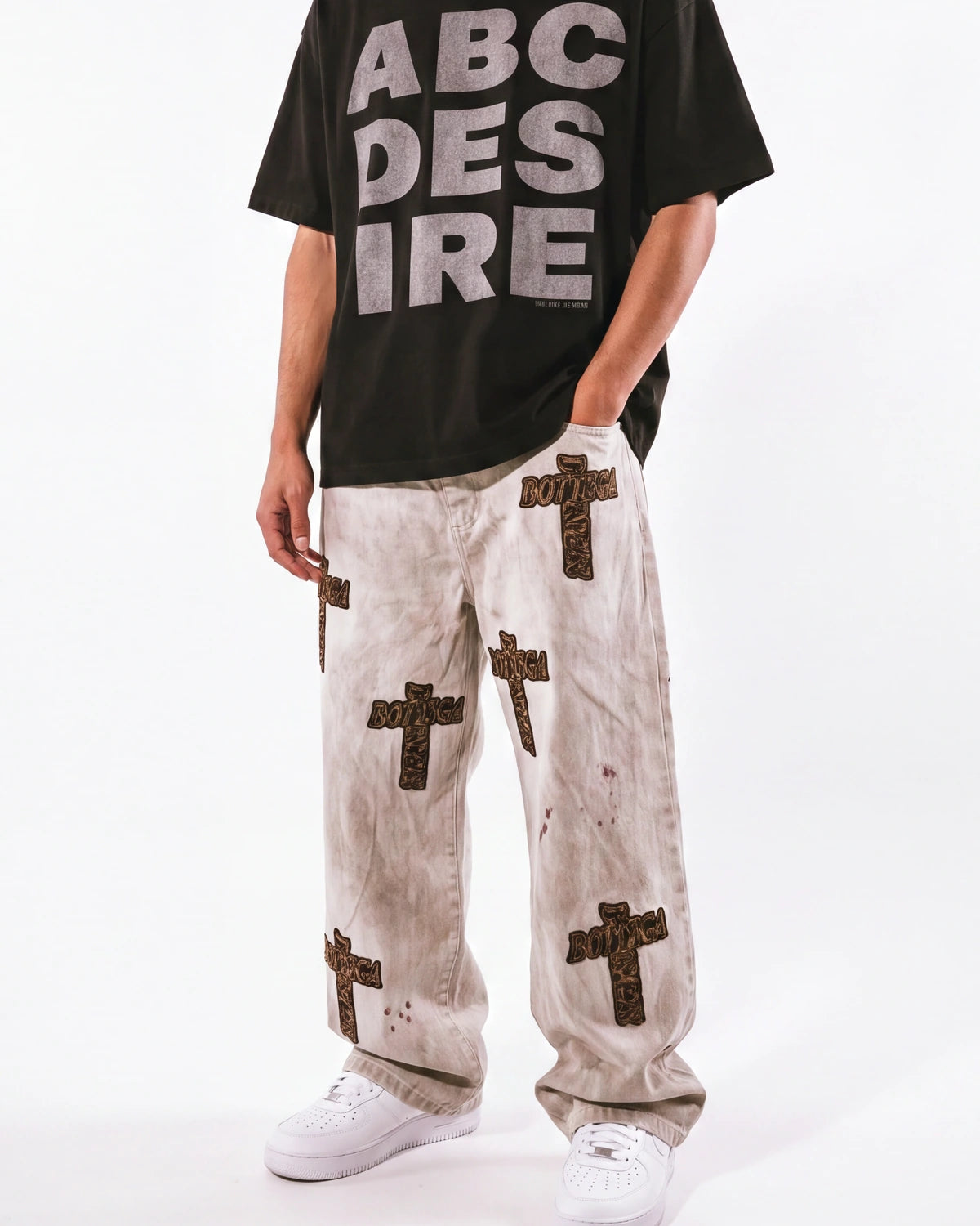 Bottega Desires Holy Grail Denim Pants Dirty White