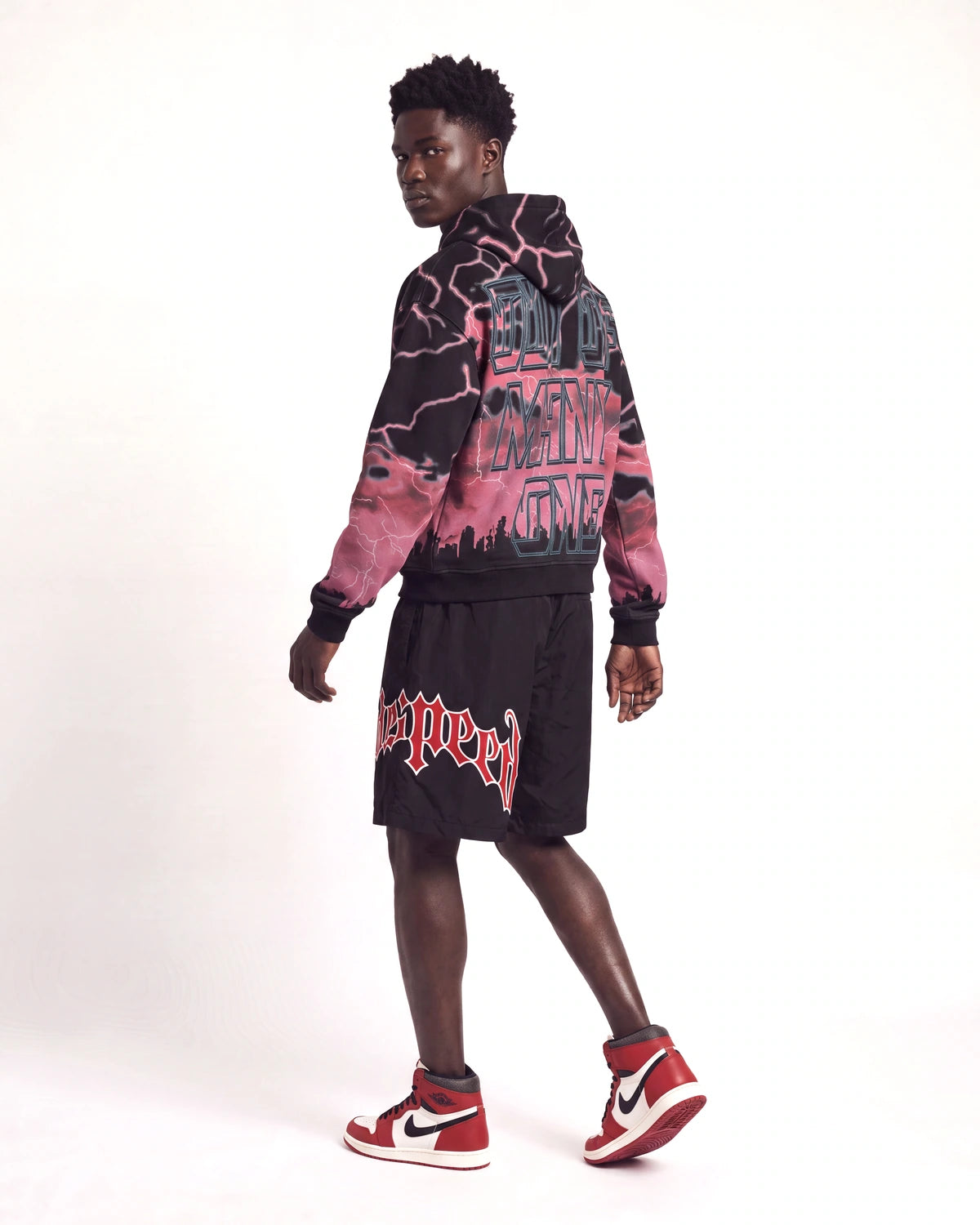 godspeed nylon shorts black/red side