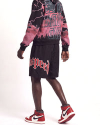 godspeed nylon shorts black/red side 2