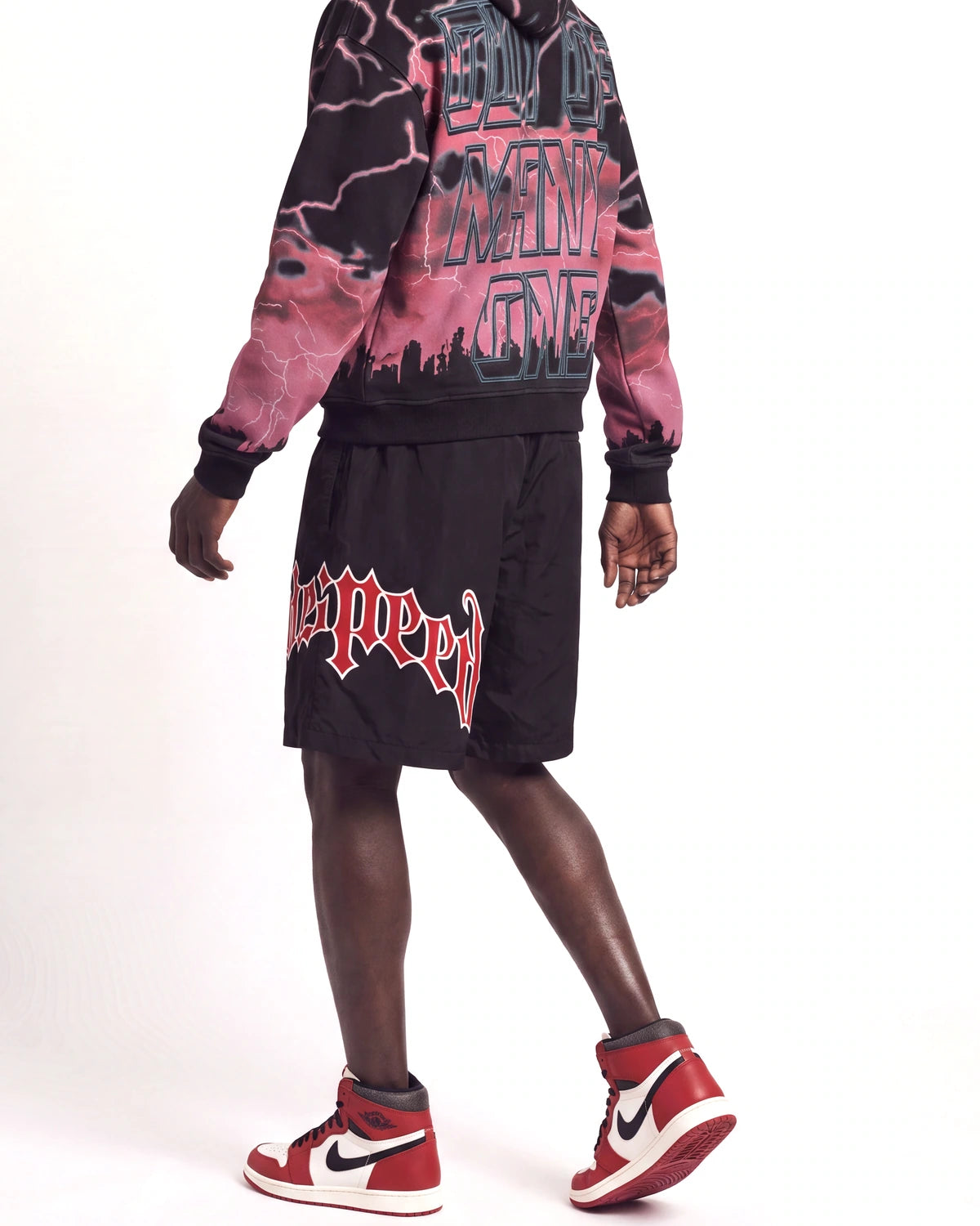 godspeed nylon shorts black/red side 2