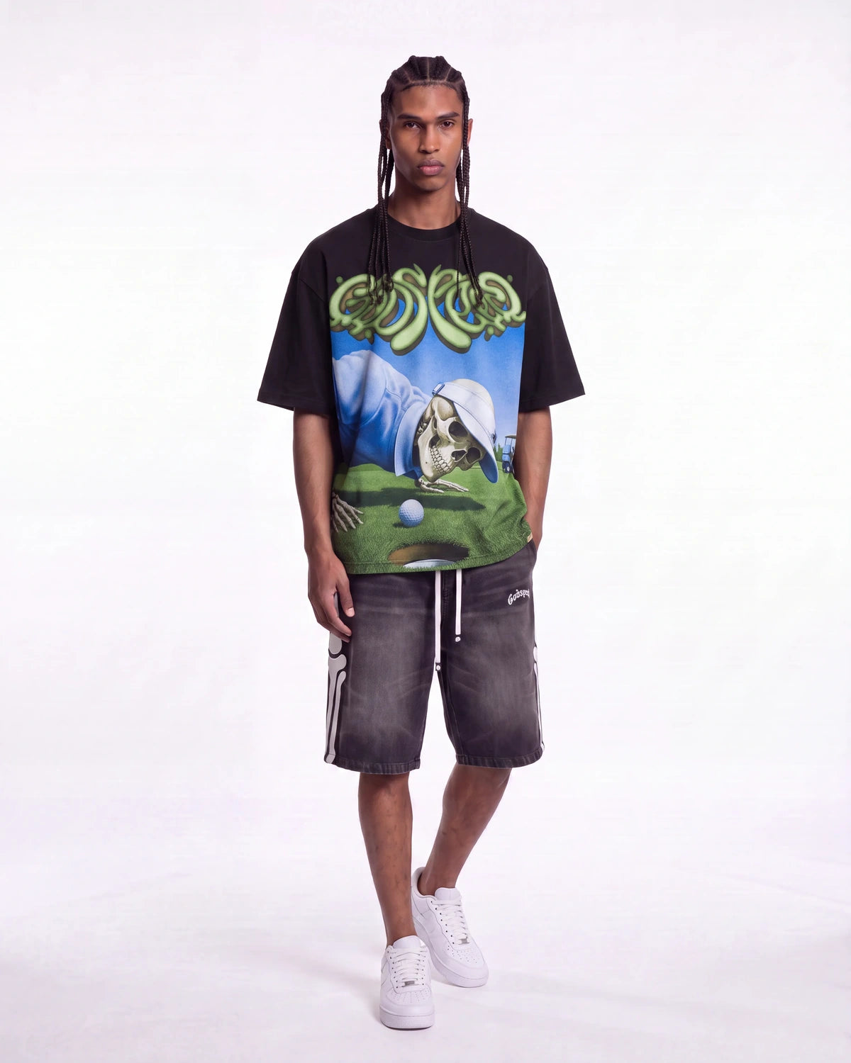 Godspeed Green Reaper Tee Black