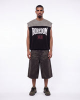 Boredom Kills Leather Shorts Black