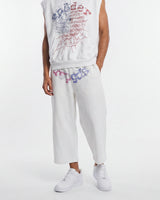 Sp5der Rhinestone OG Web Long Shorts White