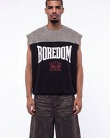 Boredom Kills Boxer Cut Off Tee Grey/Black
