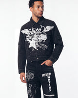Sp5der Champions League Trucker Jacket Black