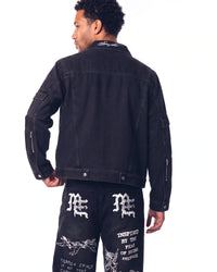 Sp5der Champions League Trucker Jacket Black