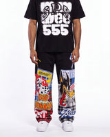 Bravest Studios Patchwork Baggy Sweatpants Black
