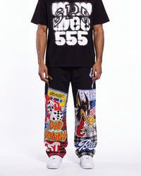 Bravest Studios Patchwork Baggy Sweatpants Black