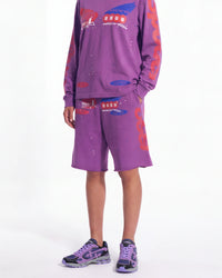 Sp5der Tire Tech Sweatshorts Fuchsia Pink
