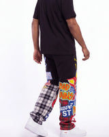 Bravest Studios Patchwork Baggy Sweatpants Black