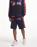 Sp5der Tire Tech Sweatshorts Black