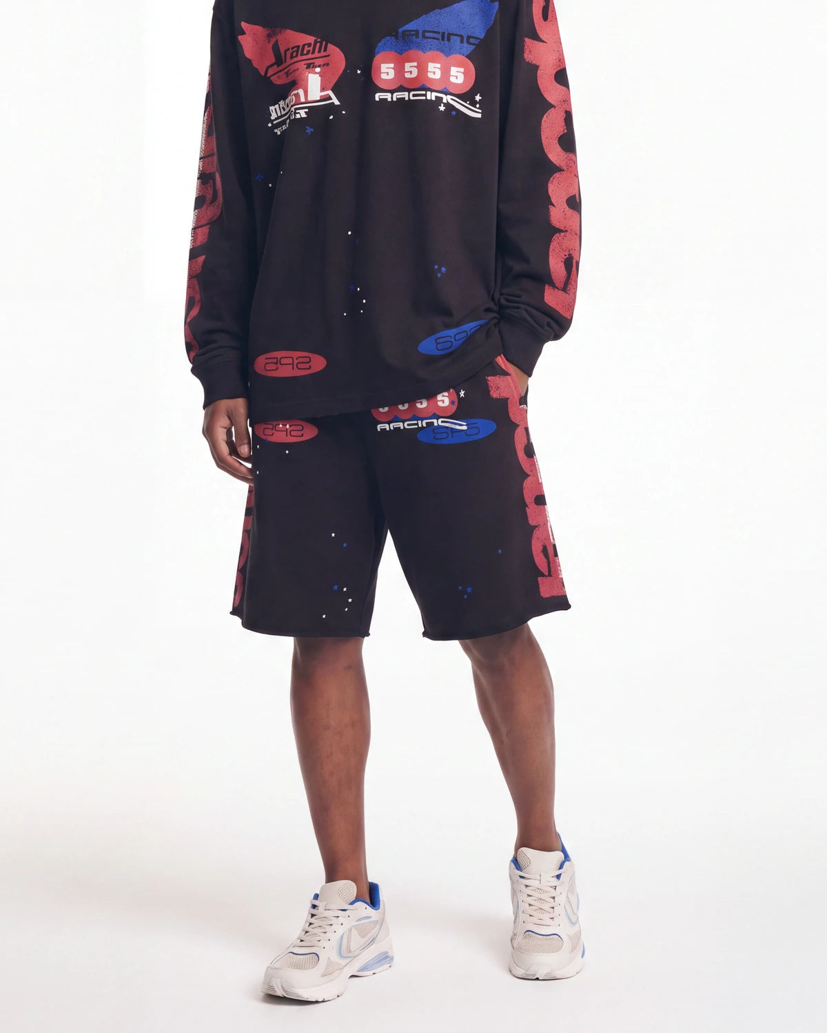 Sp5der Tire Tech Sweatshorts Black