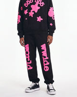 Sp5der Angel Number Beluga Sweatpants Black/Pink