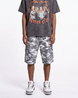 Triple Sevens Leather Camo Shorts Grey