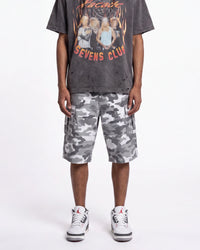 Triple Sevens Leather Camo Shorts Grey