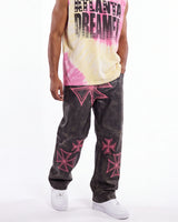 Vale Forever Croxxx Leather Pants Bubblegum Black/Pink