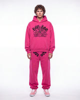 Sp5der Angel Number Hoodie Pink
