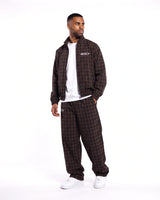 Boredom Kills Lounge Plaid Track Pants Black/Brown
