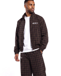 Boredom Kills Lounge Plaid Track Jacket Black