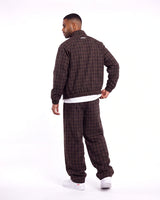 Boredom Kills Lounge Plaid Track Pants Black/Brown
