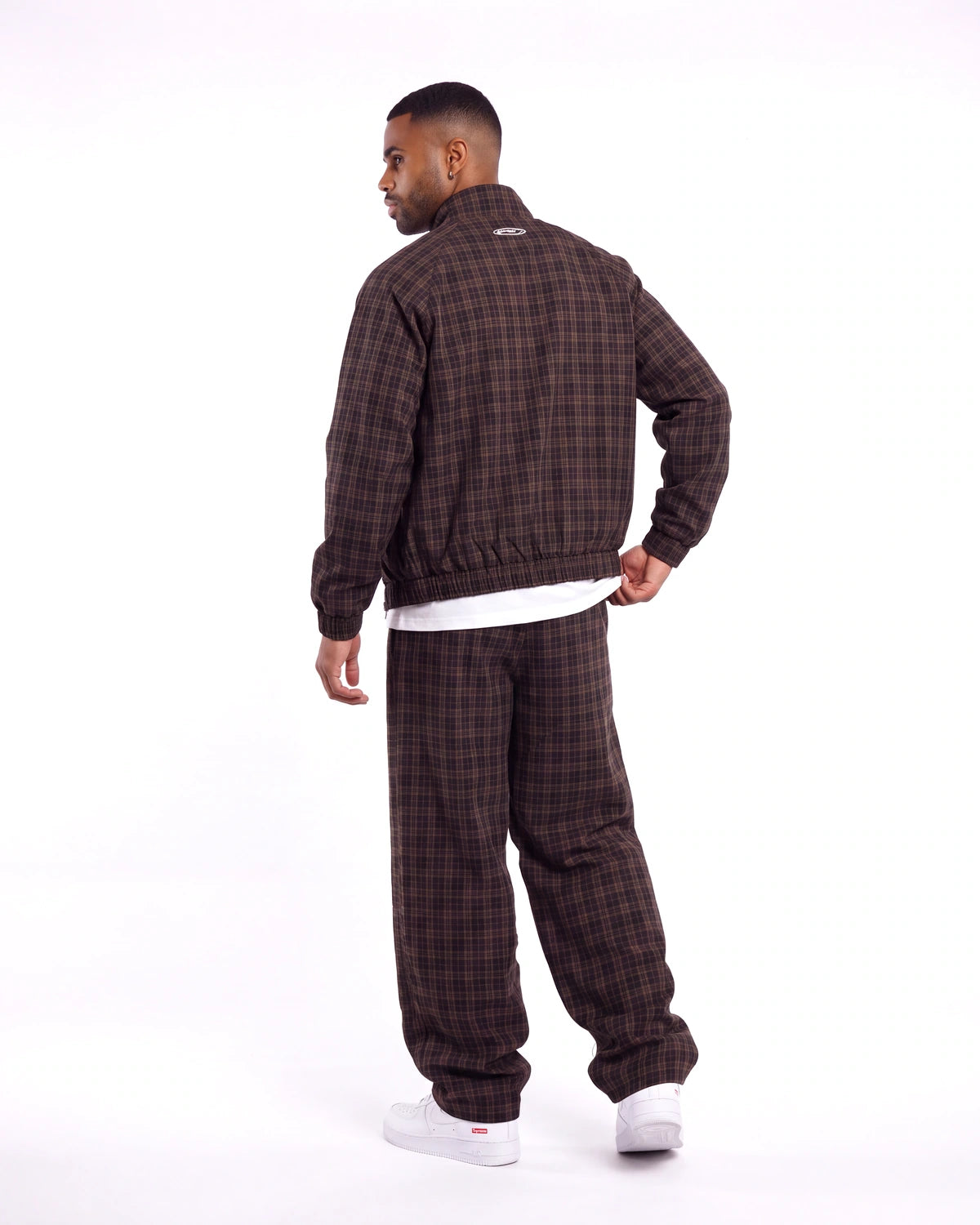 Boredom Kills Lounge Plaid Track Pants Black/Brown