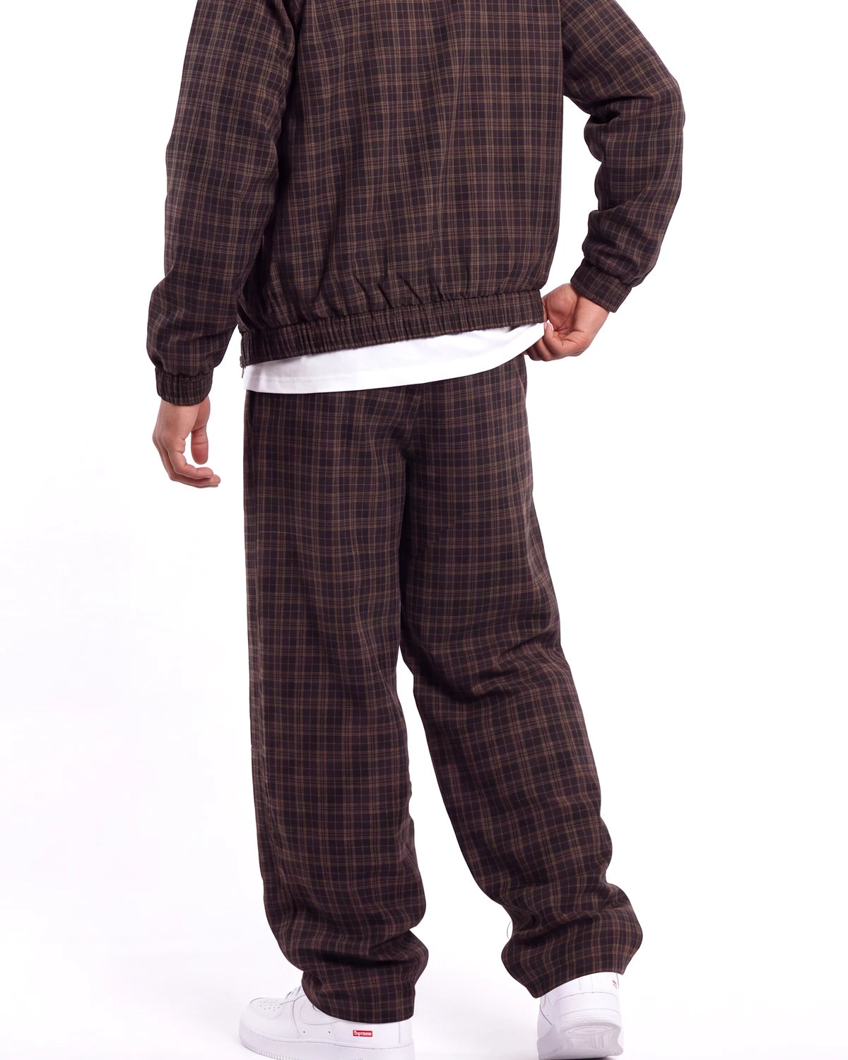Boredom Kills Lounge Plaid Track Pants Black/Brown