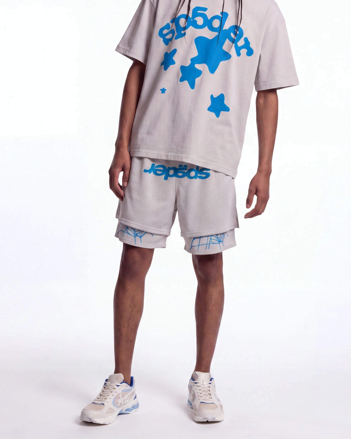 Sp5der Mesh Double Layer Shorts Plastic