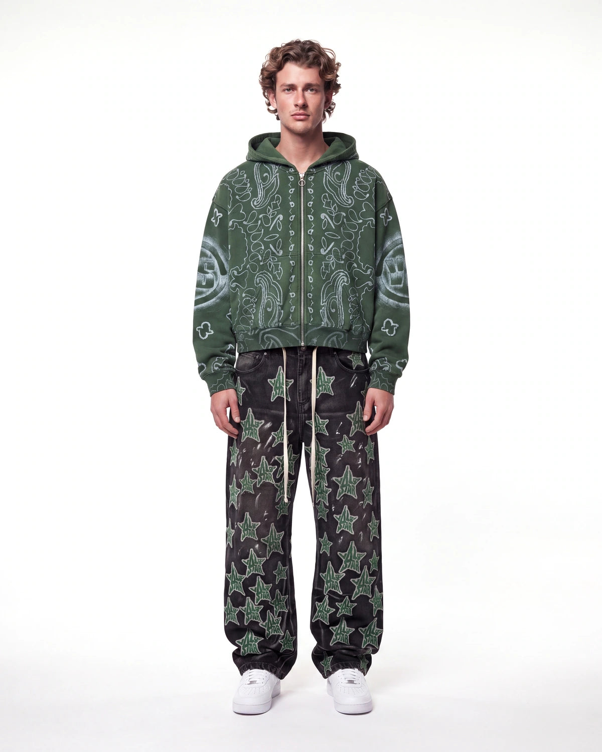 Vale Forever Flag Zip Up Hoodie Green