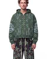 Vale Forever Flag Zip Up Hoodie Green