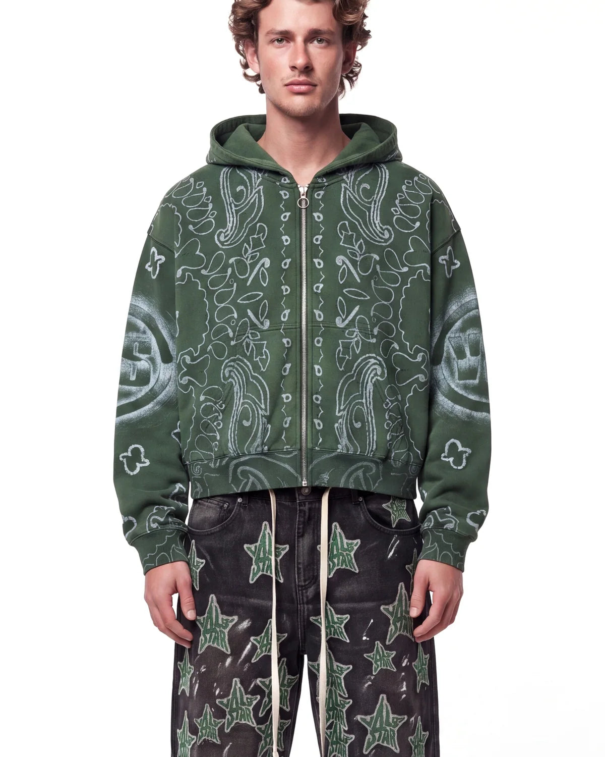 Vale Forever Flag Zip Up Hoodie Green