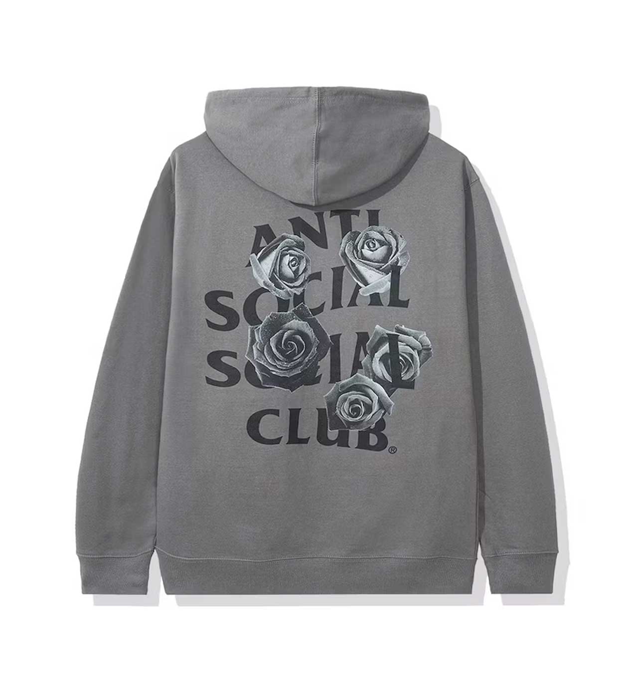 ASSC Grey Bat Emoji Hoodie Back View