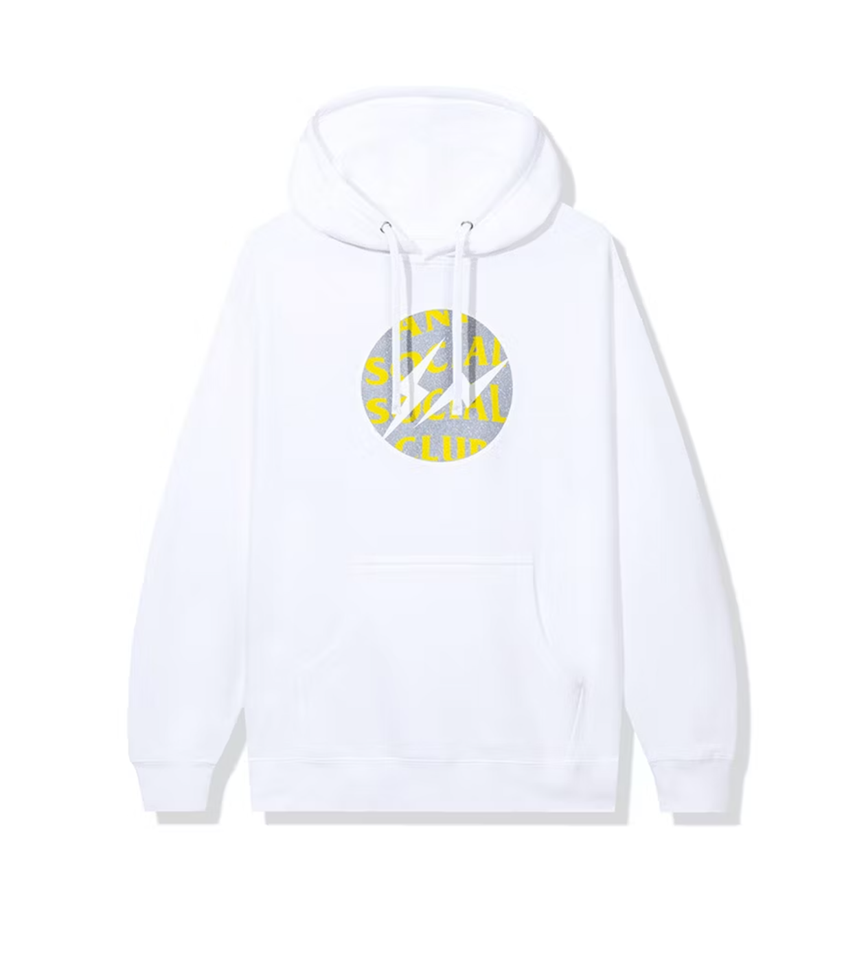 ASSC Yellow Fragment Interference White Hoodie